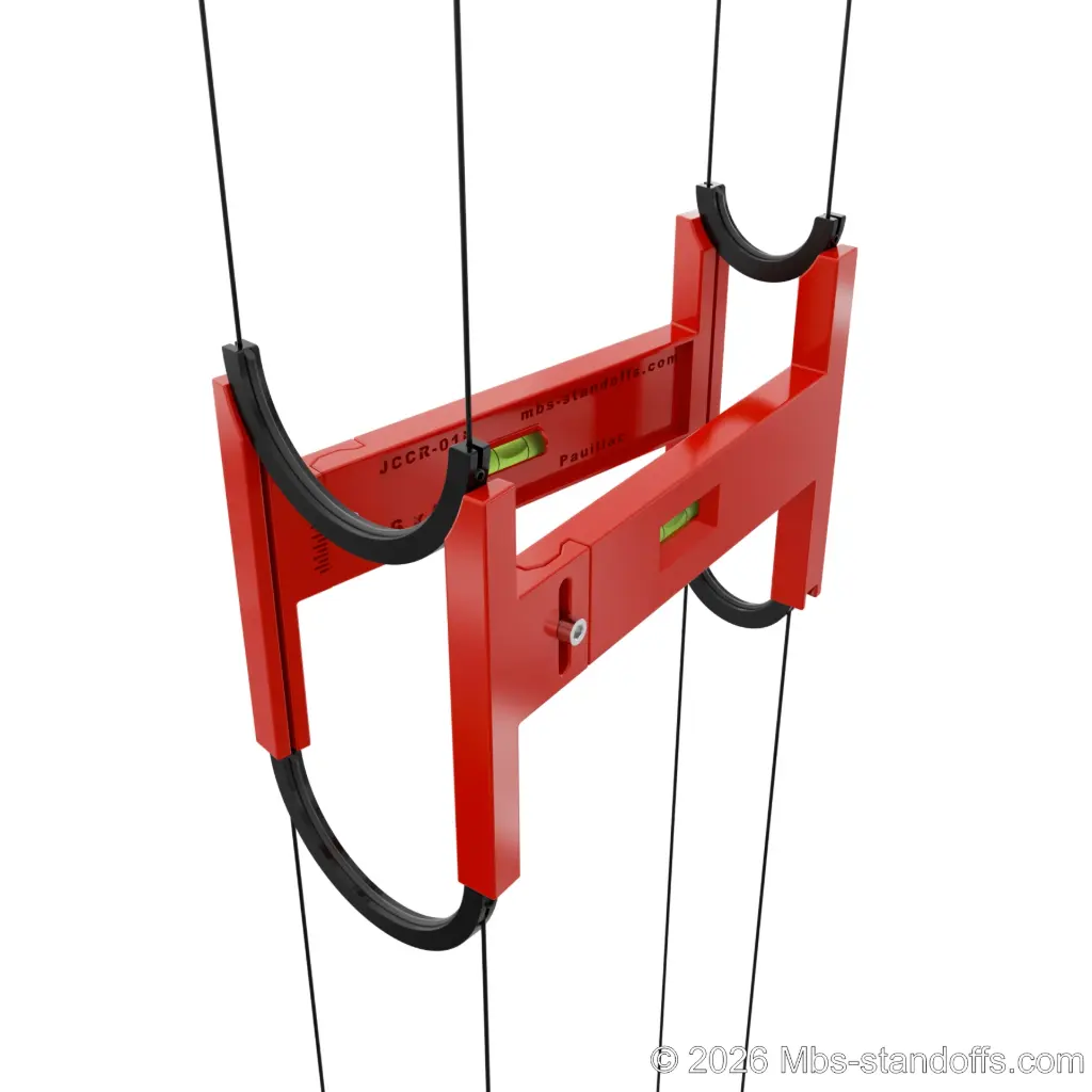 Cable-to-Circle Rack Side Installation Jig (Set of 2) | 8" x 6" Spacing  |Sold as Pair | Float Wine Cable Display | 9" x 6"
