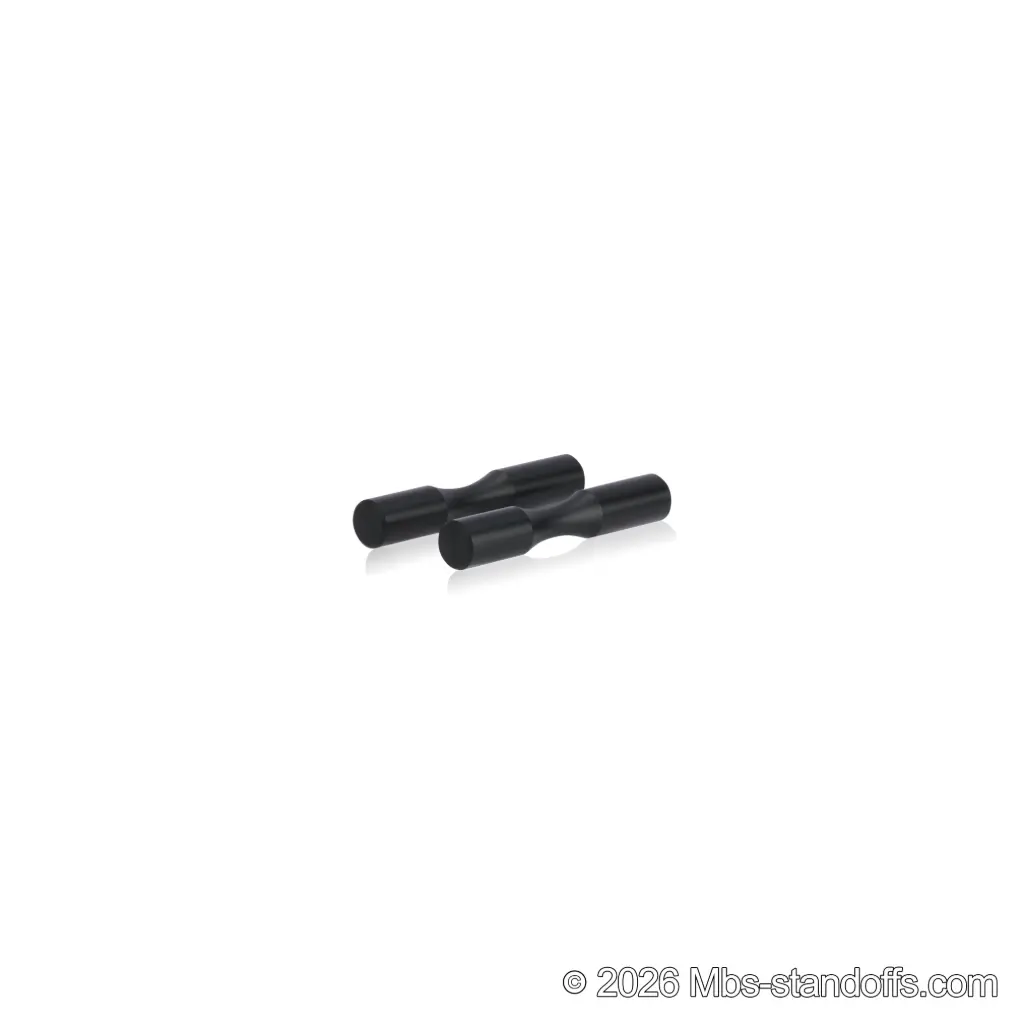 Grenache Wine Wall Peg - Label-Forward 1-Bottle, 3-1/2" Length x 5/8" Diameter, Aluminum Matte Black Anodized (Set of 2)