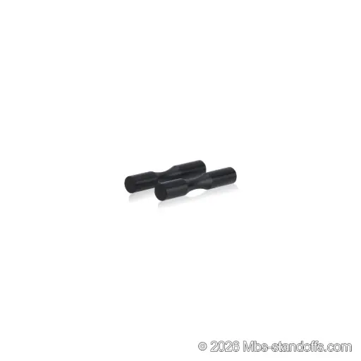 [WP058-1MB] Grenache Wine Wall Peg - Label-Forward 1-Bottle, 3-1/2" Length x 5/8" Diameter, Aluminum Matte Black Anodized (Set of 2)