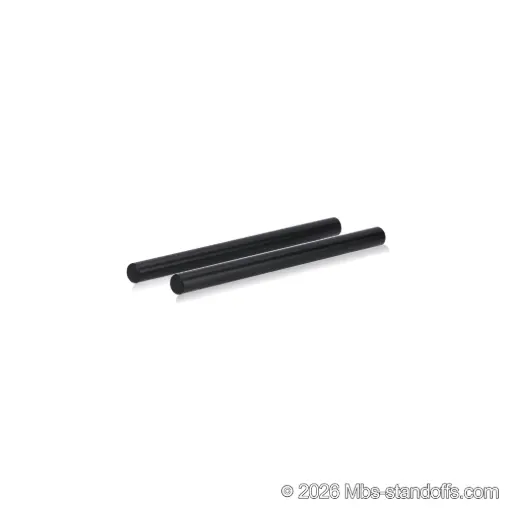 [WP050-700MB] Tempranillo Wine Wall Peg - Cork-Forward 1-Bottle, 7" Length x 1/2" Diameter, Aluminum Matte Black Anodized (Set of 2)