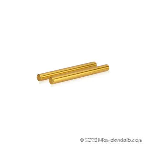 [WP058-700G] Tempranillo Wine Wall Peg - Cork-Forward 1-Bottle, 7" Length x 5/8" Diameter, Aluminum Gold Anodized (Set of 2)