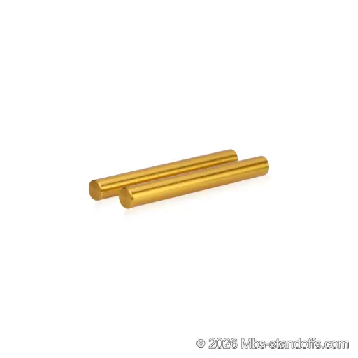 [WP075-700G] Tempranillo Wine Wall Peg - Cork-Forward 1-Bottle, 7" Length x 3/4" Diameter, Aluminum Gold Anodized (Set of 2)