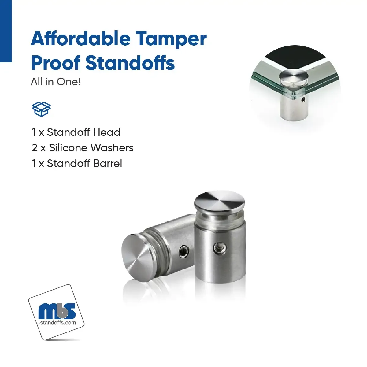 Indoor Grade 201 Stainless Steel Tamper Proof Special Standoffs (Restored 2)