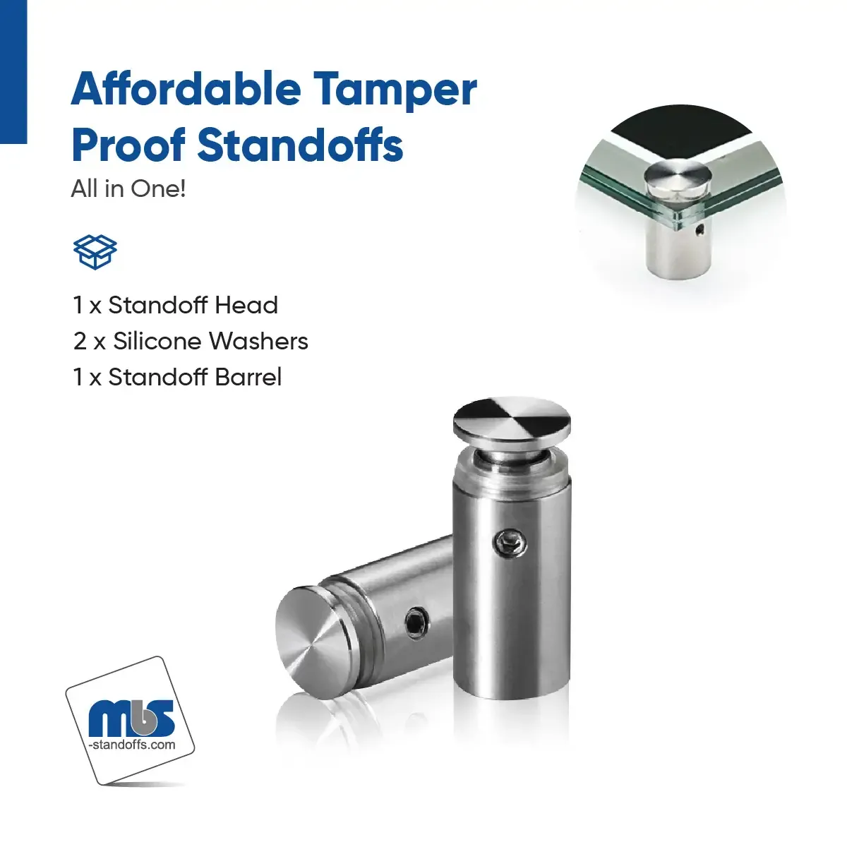 Outdoor Grade 304 Stainless Steel Tamper Proof Special Standoffs (Restored 6)