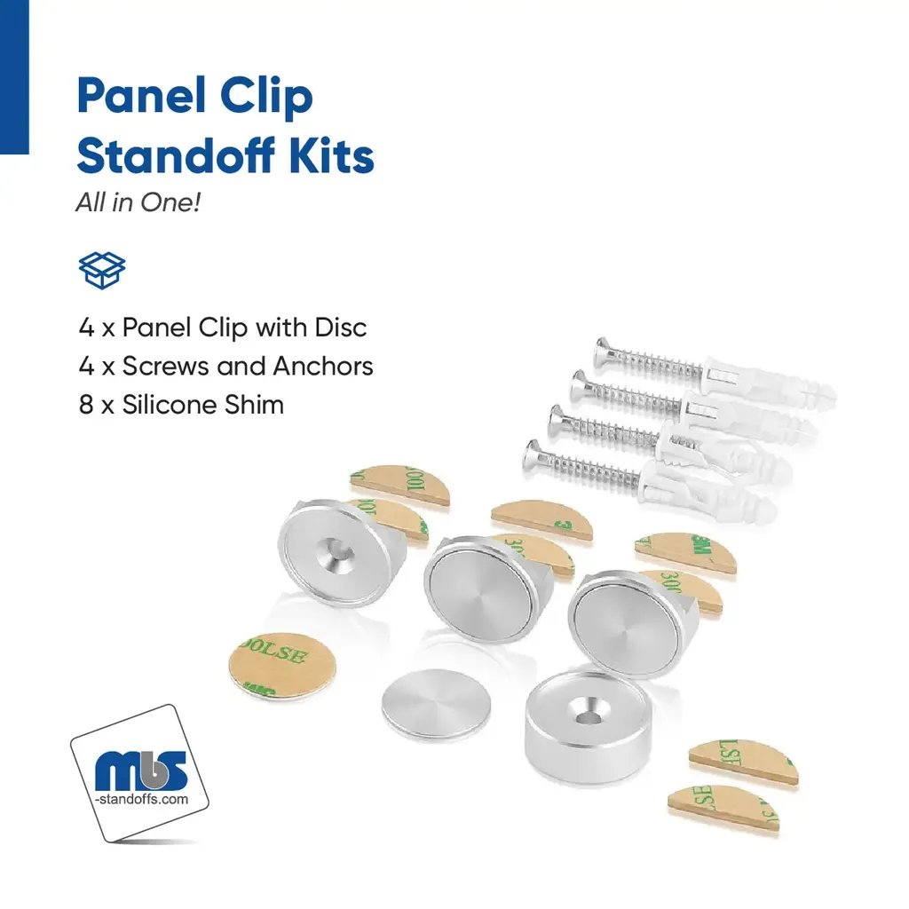 Set of 4 1'' Flush Panel Mount Edge Grip