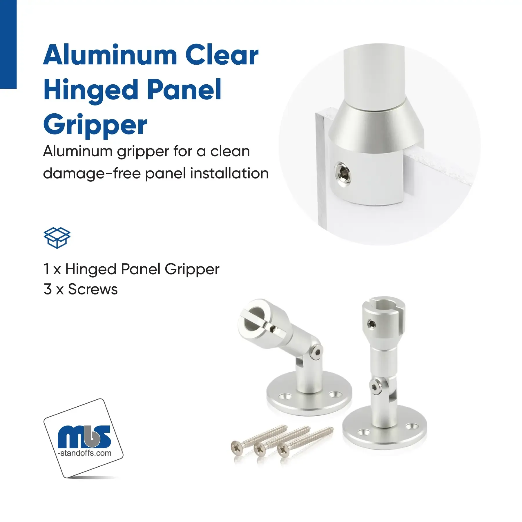 Hinged Aluminum Panel Grippers for 3/16" Thick Material (Restored 1)