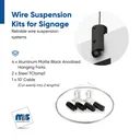 Wire Suspension Kit for Signage (T-Bar Clamp) (Restored 5)