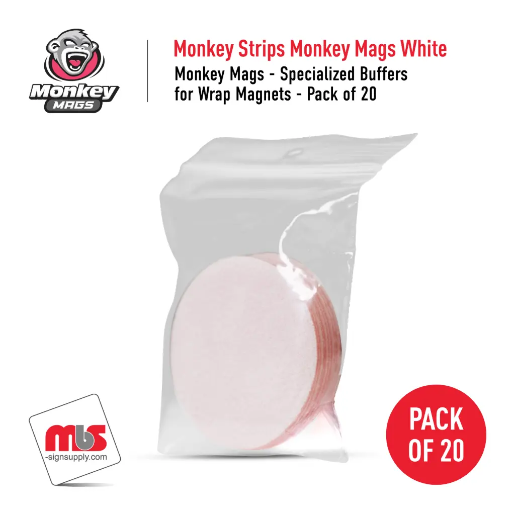 Monkey Strips Monkey Mags White Wrap Magnet Buffers