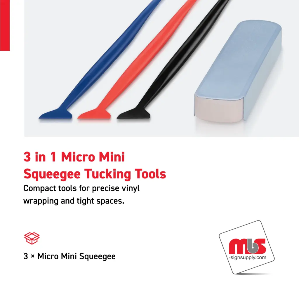3 in 1 Micro Mini Squeegee Tucking Tools (Soft / Medium / Hard)