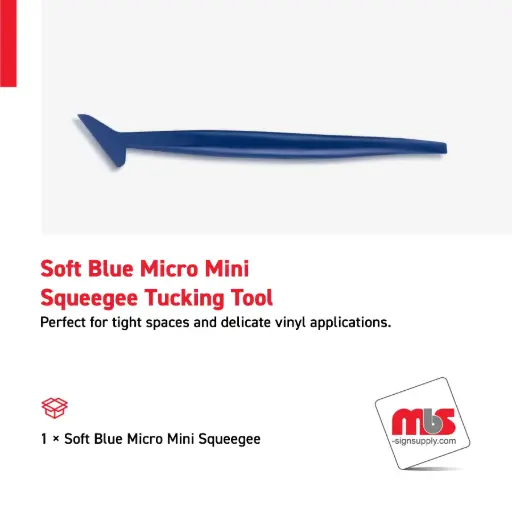 [SQ-0216] Soft Blue Micro Mini Squeegee Tucking Tool
