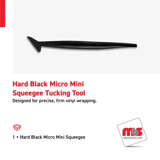 [SQ-0218] Hard Black Micro Mini Squeegee Tucking Tool