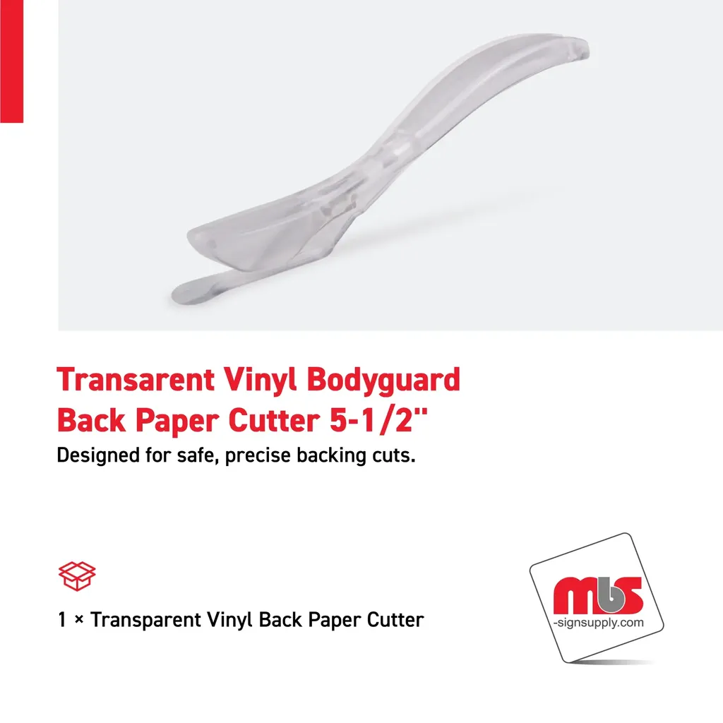 5-1/2'' Transarent Vinyl Bodyguard Back Paper Cutter