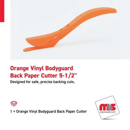 [CT-0203] 5-1/2'' Orange Vinyl Bodyguard Back Paper Cutter