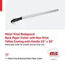 23'' Metal Vinyl Bodyguard Back Paper Cutter with Non-Stick Teflon Coating with 20'' Handle