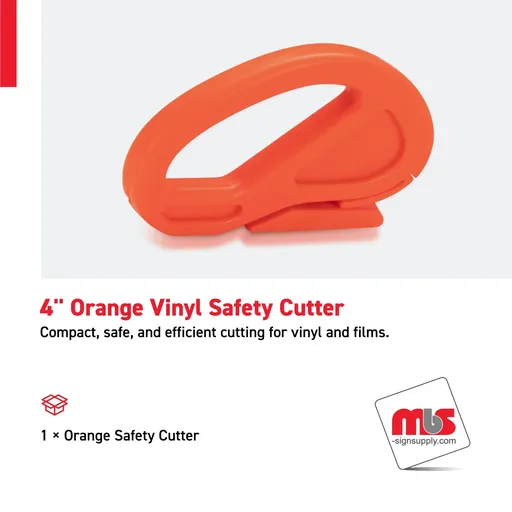 [CT-0301] 4'' Orange Vinyl Safety Cutter