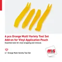 4 pcs Orange Mutli Variety Tool Set Add-on for Vinyl Application Pouch