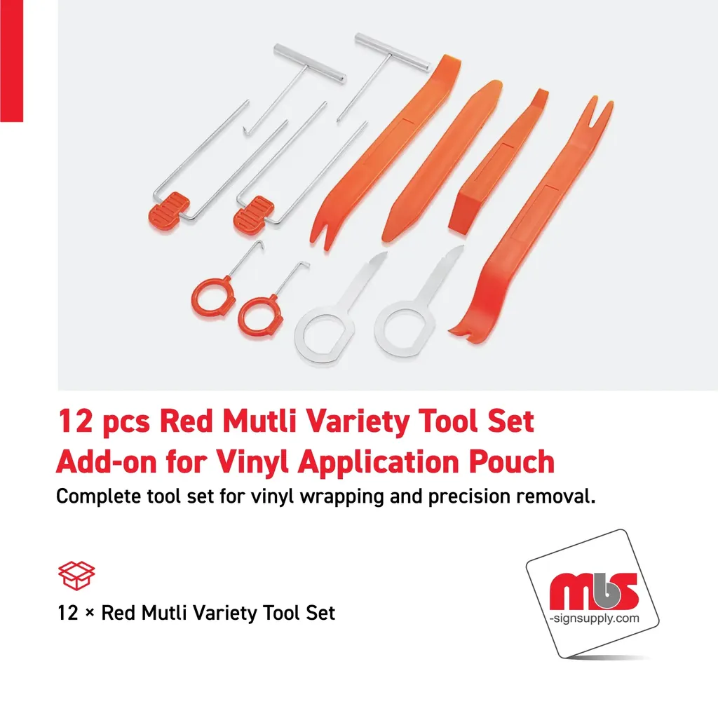 12 pcs Red Multi Variety Tool Set Add-on for Vinyl Application Pouch