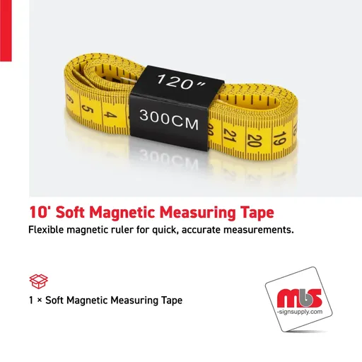[AC-0104] 10' Soft Magnetic Measuring Tape