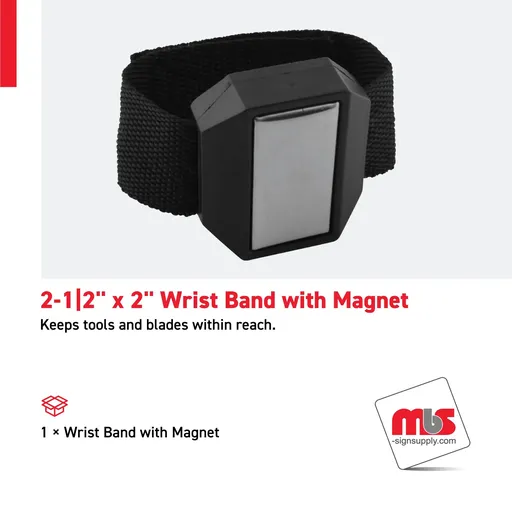 [AC-0111] 2-1|2'' x 2'' Wrist Band with Magnet