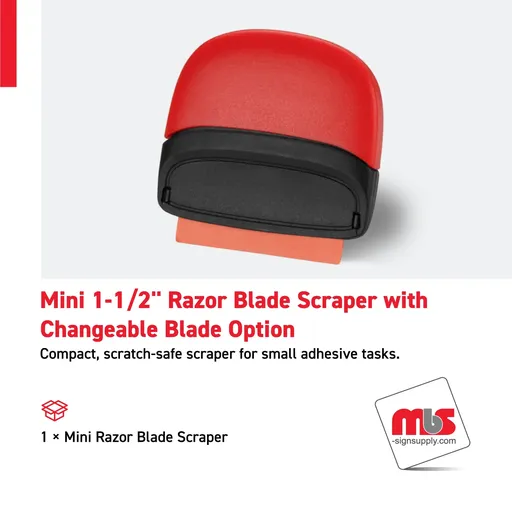 [SP-0106] Mini 1-1/2'' Razor Blade Scraper with Changeable Blade Option