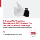 1 Originial The Wrap Glove Ghost White for PPF, Wrap and Tint - One Size Fits Most (1 Glove Only)