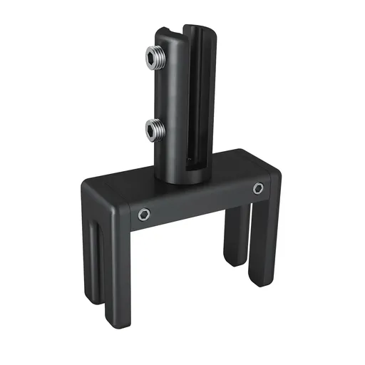 [CUB250MB] Set of 2, Adjustable Clamp, Aluminum Matte Black Anodized Finish, to Accommodate 1-3/4" to 2-3/8" Cubicle partition. Up to 1/4" material accepted on the fork