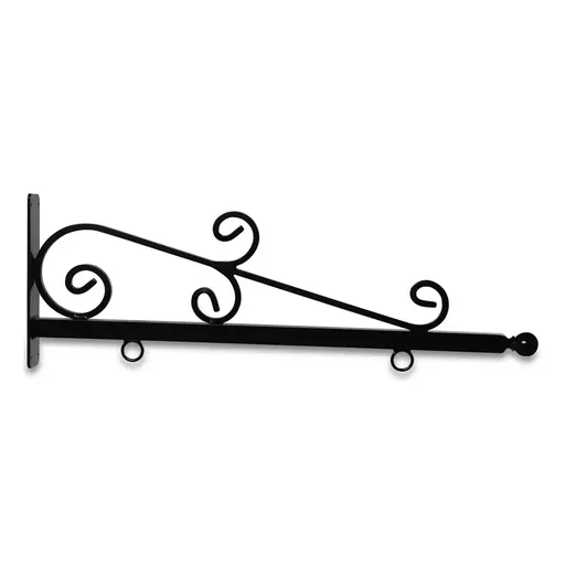 [SBW-36ABB] 36" Black Horizontal Architectural Quad Spiral Wisp Style Aluminum Sign Bracket