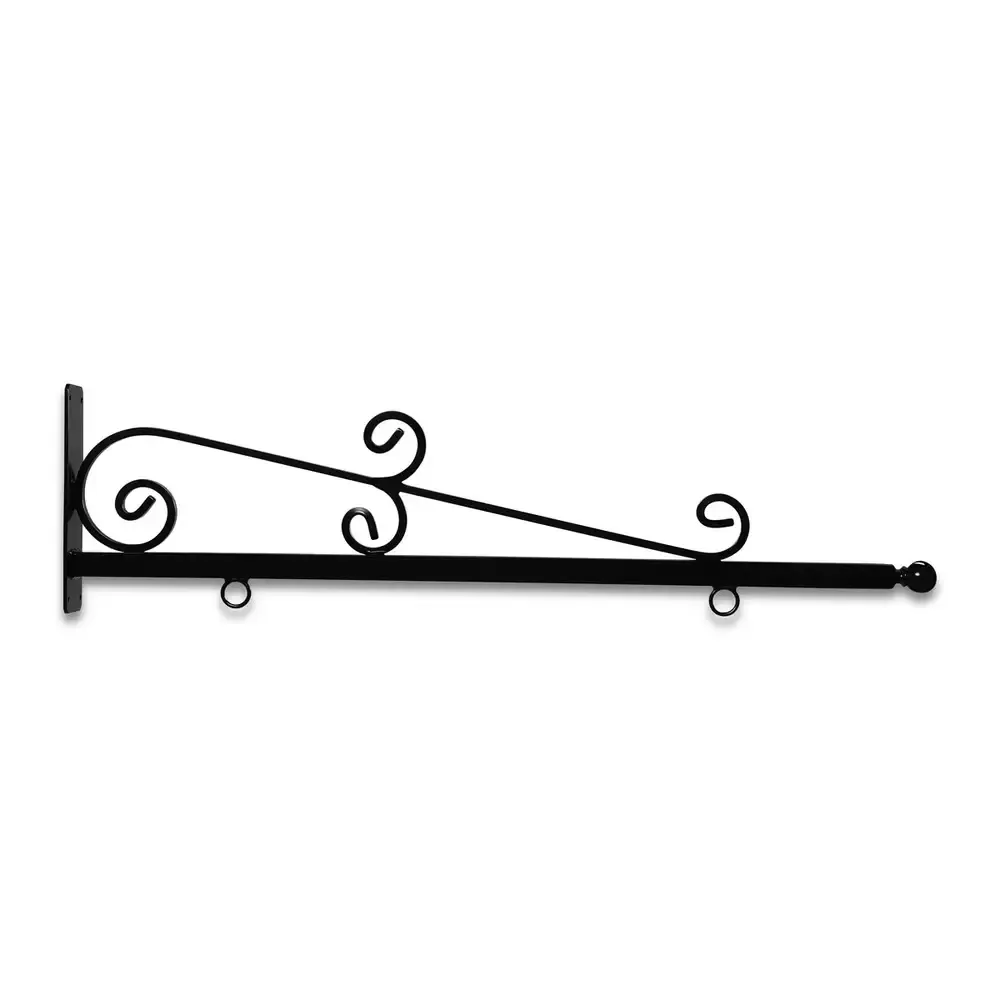 48'' Black Horizontal Architectural Quad Spiral Wisp Style Aluminum Sign Bracket