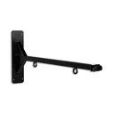 24'' Black Horizontal Straight Shaft Steel Bracket with Pineapple Finial