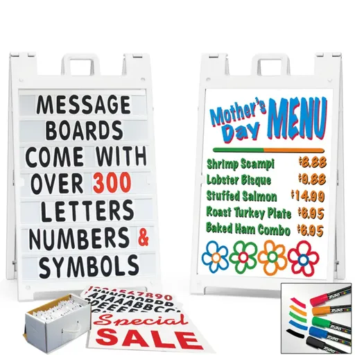 [PC-MESSAGE] Plasticade 24'' Wide x 36'' Tall Message Board w/ 4 Letters