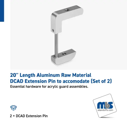 DCAD Extension Pin to accomodate 1-1/2'' to 2-1/2'' Table stop (Set of 2)