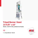Tripod Banner Stand 23-5/8'' x 63''