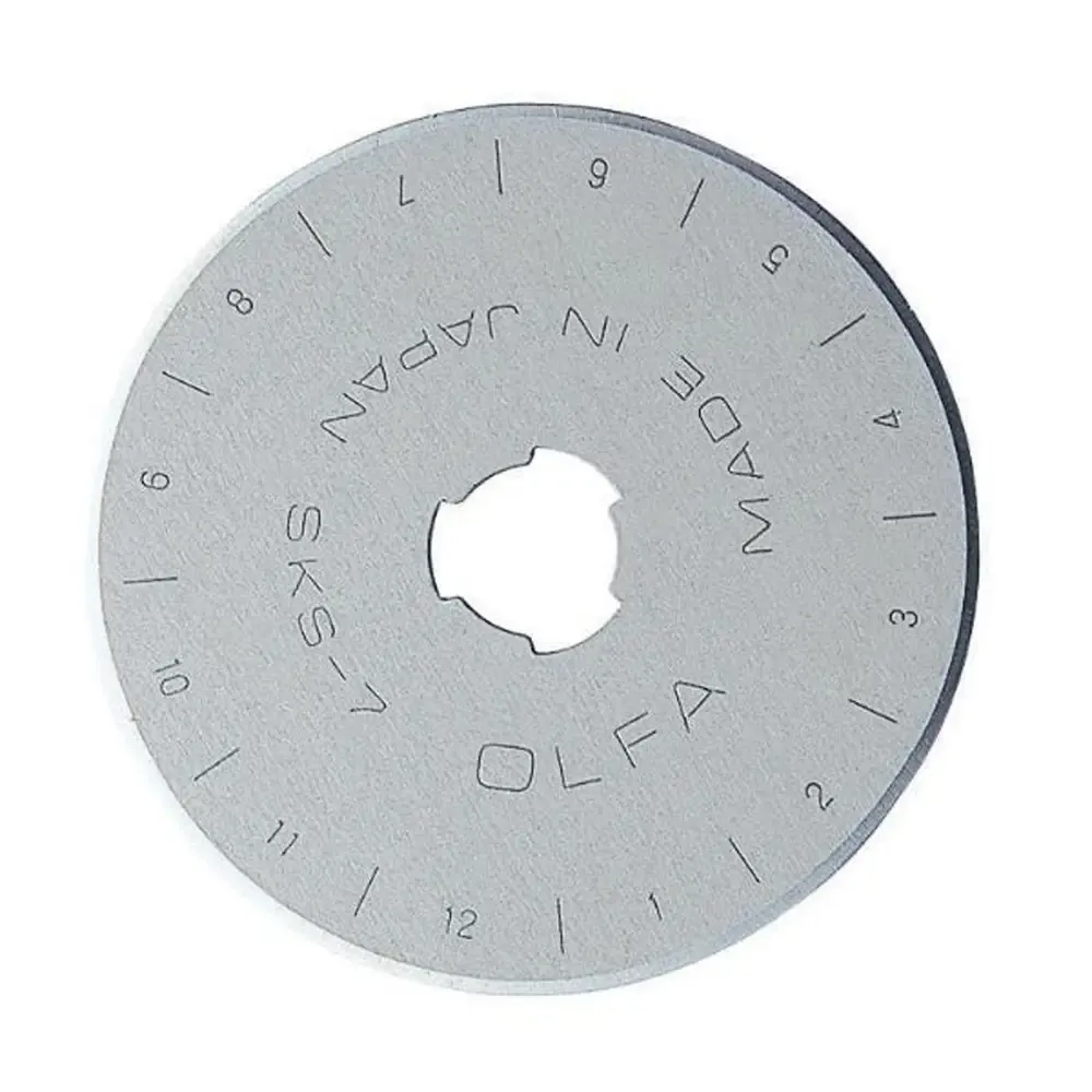 Olfa Circular 60mm Tungsten Steel Rotary Blade for Rotary Cutter (Pack of 1)