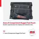 Avery 8 Compartment Rugged Tool Pouch