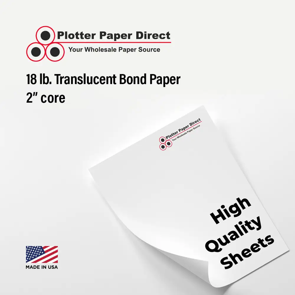17" W x 22" H - 18# Translucent Bond (250 Sheets)