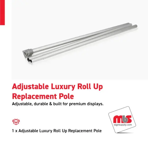 [LRU800-AP] Adjustable Luxury Roll Up Replacement Pole