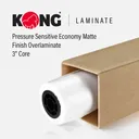 61'' x 150' Roll - Pressure Sensitive Economy Matte Finish Overlaminate - 3'' Core