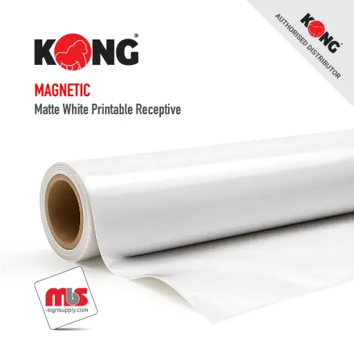 [MGR012-60100MW] .012 x 60'' x 100 Yard  Roll - Magnetic Matte White Printable Receptive