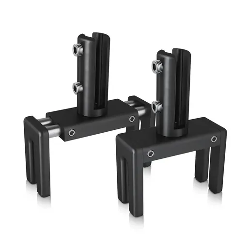 [CUB250-2MB] Set of 2, Adjustable Clamp, Aluminum Matte Black Anodized Finish, to Accommodate 1-3/4'' to 2-3/8'' Cubicle partition. Up to 1/4'' material accepted on the fork (included 4x 1'' and 4x 2'' bolt to adjust to different Cubicle)