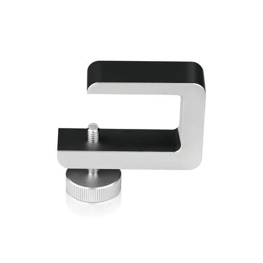 [CP175A] "Set of 2,  Clamp, Aluminum Clear Anodized Finish, to Accommodate 1" to 1-1/8" Counters. M6 Thumb Screw 