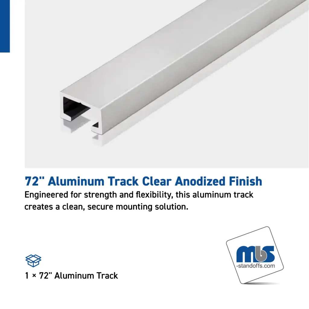 72'' Aluminum Track Clear Anodized Finish