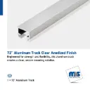 72'' Aluminum Track Clear Anodized Finish
