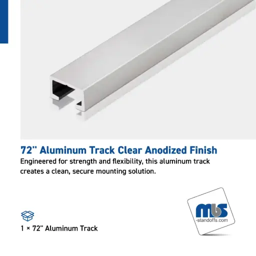 [AT1911] 72'' Aluminum Track Clear Anodized Finish