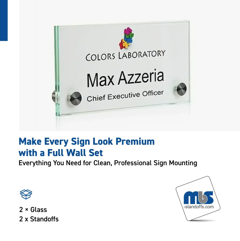 Full Set Wall Sizes 6'' x 3 1/8'', Standoff: 2/3''