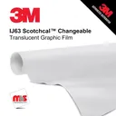 54'' x 100 Yards 3M™ IJ63 Scotchcal™ 3.2 Mil Calendered Unpunched 1 year Indoor/Outdoor Matte White Printable Vinyl (Color Code 020)
