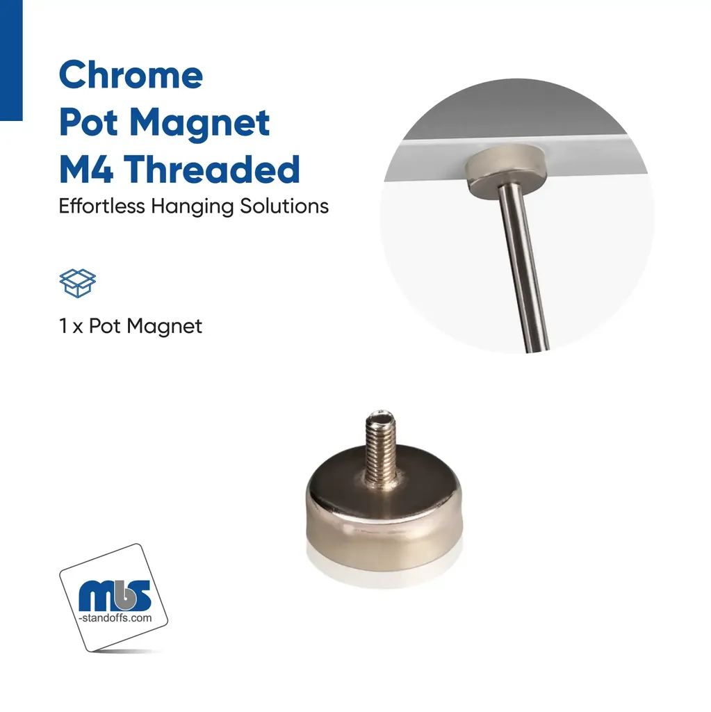 3/4'' Pot Magnet (Inside use only) Threaded M4