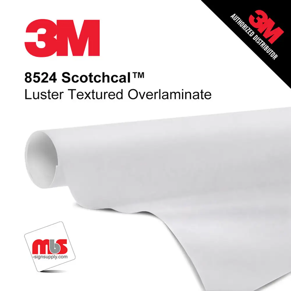 [3M8524-100-5450] 54 x 50 Yards 3M™ 8524 Scotchcal™ Luster Overlaminate 2 Mil Clear Indoor/Outdoor Vinyl (Color Code 100)