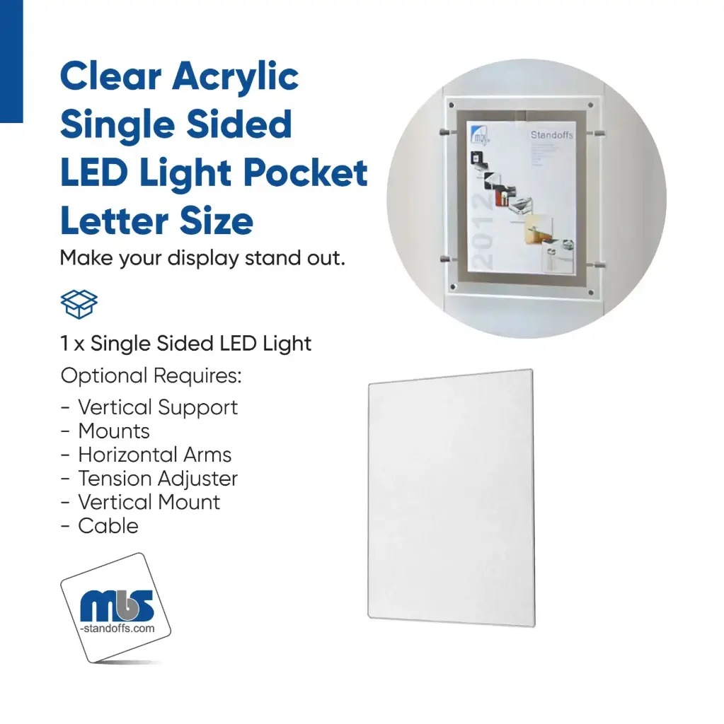 Single Sided LED Light Pocket Letter Size
