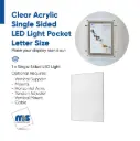 Single Sided LED Light Pocket Letter Size
